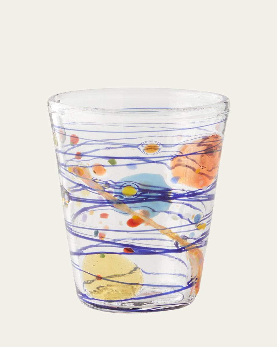 Multicolor Swirl Water Glass